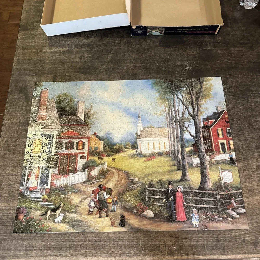 Ceaco Linda Nelson Stocks Uncle Percy's Peep Show 550 Piece Puzzle Complete 1999